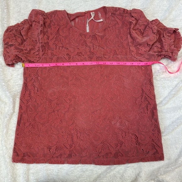 Anthropologie Pink Ruched Blouse with Mandarin Collar - Picture 6 of 12
